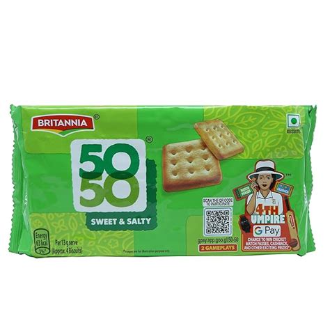 Britannia 50-50 Sweet Salty Biscuit, 188g : Amazon.in: Grocery ...