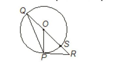 In the given figure,O is the centre of the circle and PR is a tangent ...