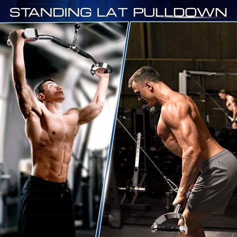 Yes4All Wide Grip LAT Pull Down Bar Attachments with D Grip Handles ...