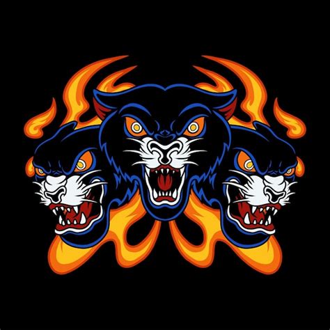 Tatuagem de tigre preto | Vetor Premium