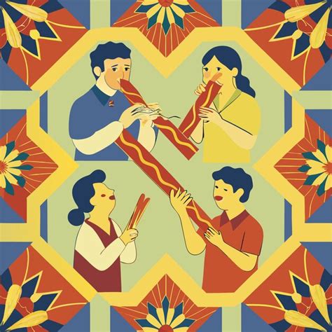 A painting of a couple playing a saxophone | Premium AI-generated vector
