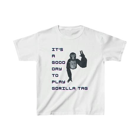 Gorilla Tag Shirt, Gorilla Animal Shirt, Youth Tag Shirt, Video Game ...