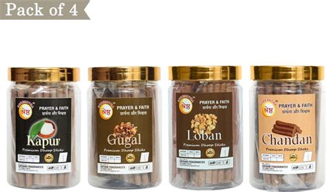 SHRESHTHA PREMIUM KAPUR GUGAL LOBAN CHANDAN DRY DHOOP INCENSE STICKS ...
