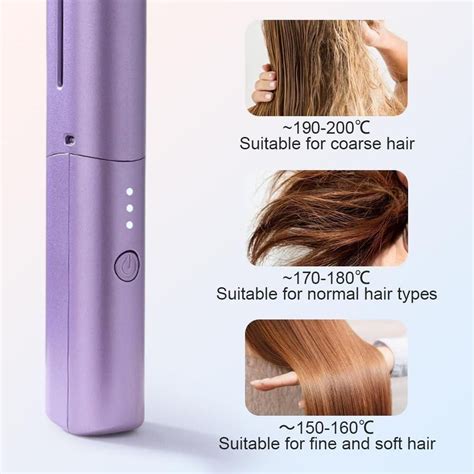 Meneflix Portable Mini Hair Straightener Cordless Rechargeable Mini Ad ...