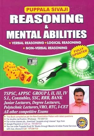 Buy Reasoning & Mental Abilities Fully Updated By Puppala Sivaji ...