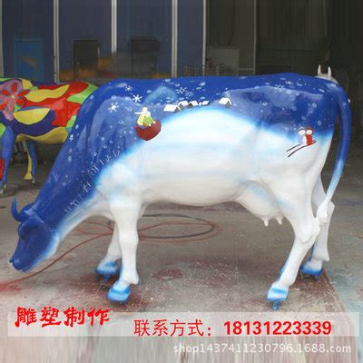 玻璃钢牛雕塑，仿铜牛动物雕塑 - 卓景雕塑公司