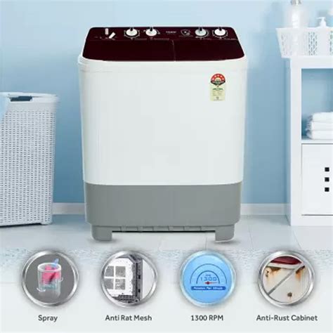 Haier 7.5 kg Semi-Automatic Washing Machine (Multicolor) (HTW75 1169 ...