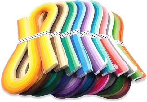 Buy JUYA Multi-Color Paper Quilling Strips Set 60 Colors 10 Packs 54cm ...