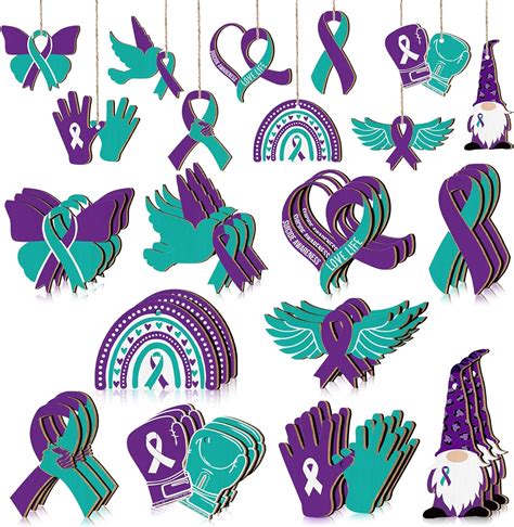 Amazon.com: Qunclay 30 Pcs Suicide Awareness Prevention Decoration Set ...