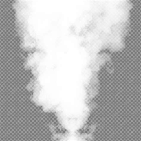 Premium PSD | Rising up realistic thin white smoke isolated on transparent background