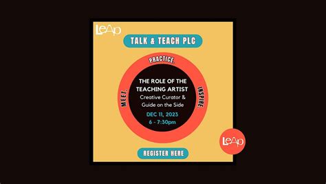 The Role of the Teaching Artist: Creative Curator & Guide on the Side ...