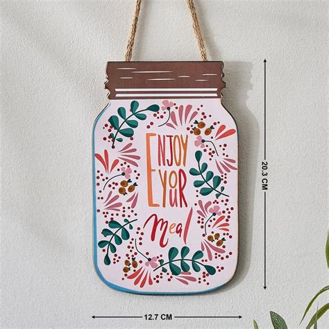 Buy Garnet Interior Wooden Enjoy Your Meal Hanging Wall Accent from ...