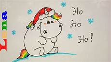unicorn einfach malvorlagen pummeleinhorn als weihnachtsmann zeichnen how to draw unicorn einfach malvorlagen pummeleinhorn als weihnachtsmann zeichnen how to draw