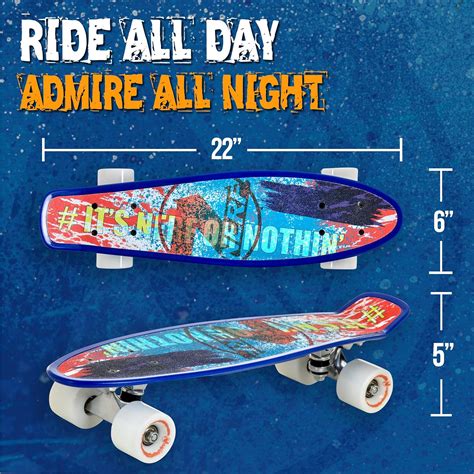 Buy Flybar 22 Inch Complete Plastic Cruiser Skateboard Custom Non-Slip ...