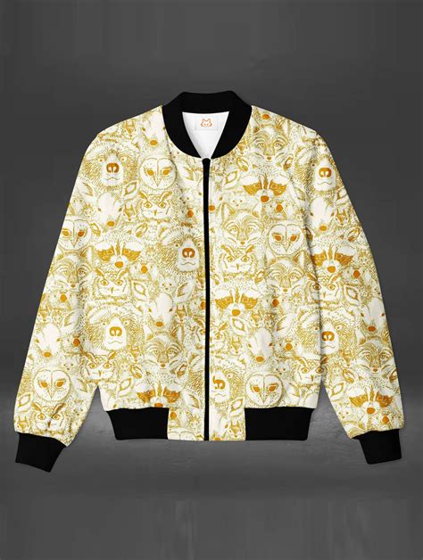 Woodland Animals Print Bomber – Streetlay