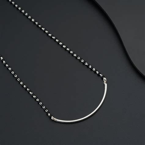 Handmade Silver Mangalsutra with Silver Pipe | House of Aadyaa