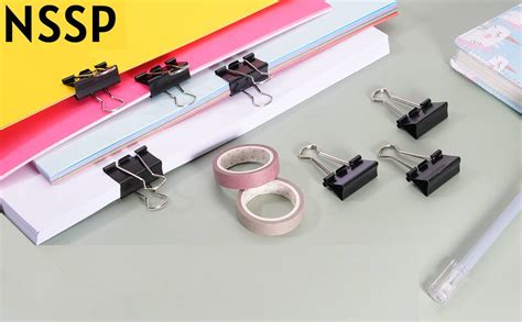 NSSP 51 mm Black Large Paper Clips for Notes Letter, Papers,Binder ...