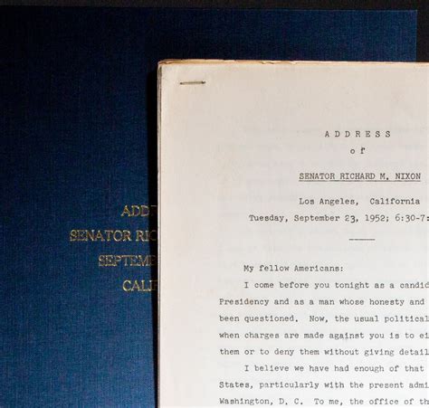 The Checkers Speech - The First Edition Rare Books