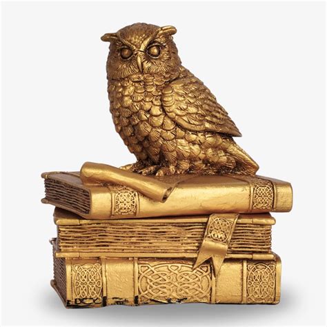Buy TheShilp - Lucky Owl Figurine in Antique Gold | Polyresin Owl ...