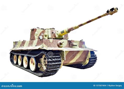 German Heavy Tank Tiger I Isolated Stock Photo - Image of metal, german ...