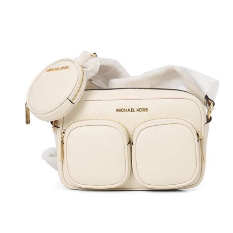 Shop pre loved Michael Kors Beige Jet Set Leather Medium Crossbody Bag ...