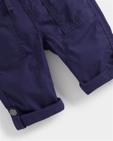 Buy Boys Trouser Navy Poplin RollUp Trousers -Navy Online at Best Price ...