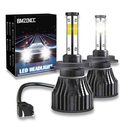 H7 LED Headlight Bulbs, 7600LM Per Set, 6000K Xenon White, H7 Headlight ...