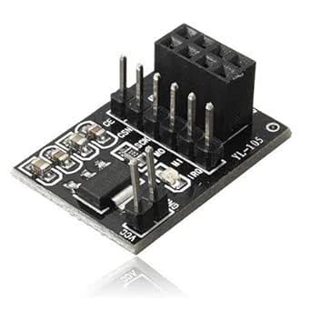 Socket Adapter Plate Board for 8 Pin NRf24L01 Wireless Module : Amazon ...