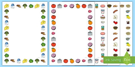 Borders of Fruits and Vegetable | Page Borders