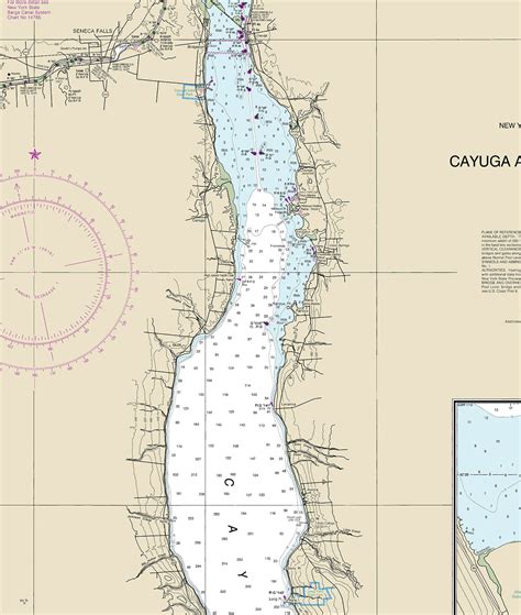 Nautical Charts of Cayuga and Seneca Lakes 14791. Waterloo. - Etsy