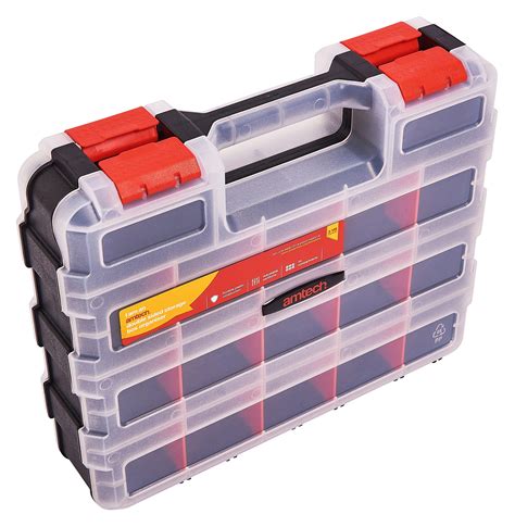 Buy Amtech S6463 Double-Sided Storage Box Organiser, Screw Box ...