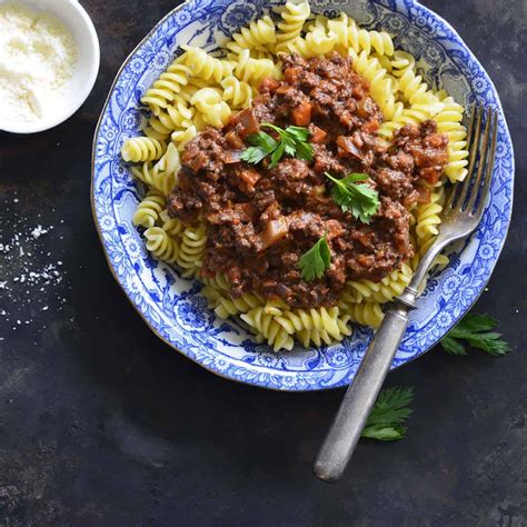 Rotini Pasta With Meat Sauce