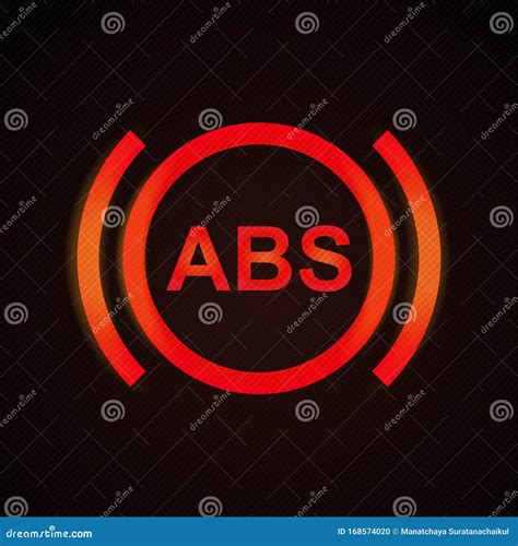 Anti-lock Braking System ABS Warning Light. Stock Vector - Illustration ...