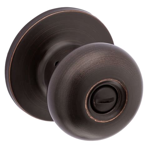 RELIABILT Baron Antique Bronze Interior Bed/Bath Privacy Door Knob ...