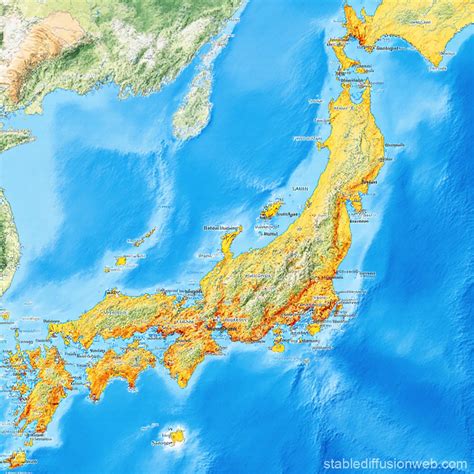 Map of Japan | Stable Diffusion Online