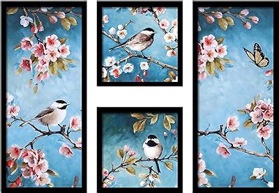 Painting Mantra Jardin Bird Framed Painting/Posters for Room Decoration ...