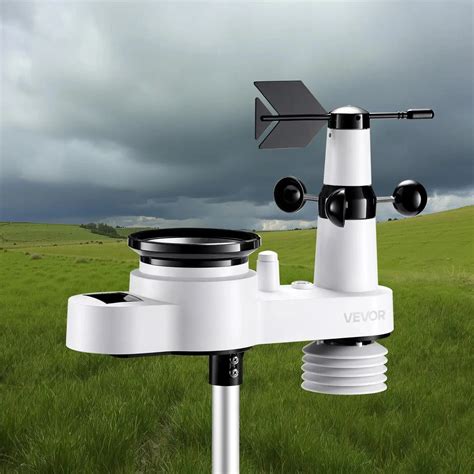 VEVOR 5-in-1 Wireless Weather Station 7.5 in Display Indoor Outdoor ...