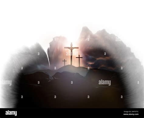 Calvary Golgotha hill background, cross symbolizing Jesus' sacrifice ...