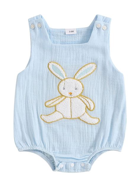 aturustex Baby Easter Costume Infant Easter Bunny Overalls 0-18M ...