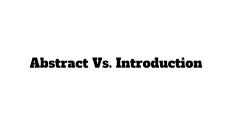 Abstract vs Introduction 的图像结果