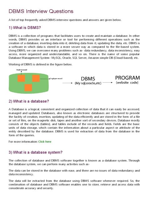 Image result for DBMS Interview Questions