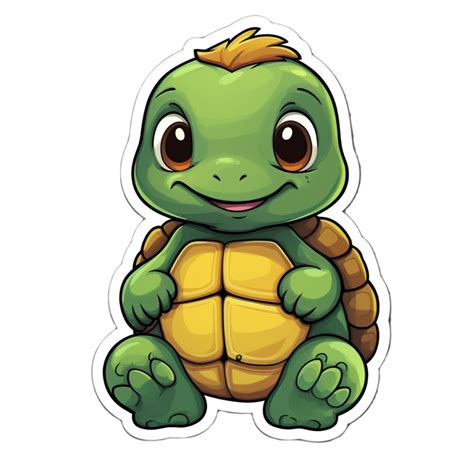 Turtley Awesome Cute Cartoon Turtle Artwork 23841809 PNG