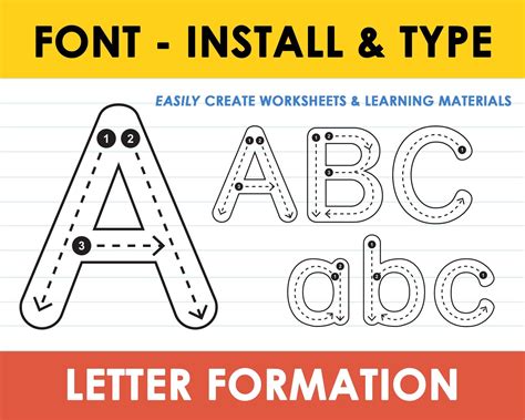 Font For Kids To Practice Writing