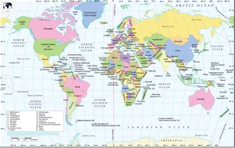 Free Printable World Map with Longitude and Latitude in PDF - Blank ...
