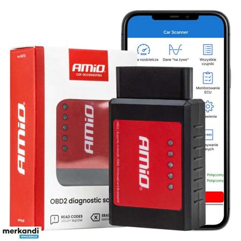 Scanner Tester Diagnostic Interface ELM327 OBD2 BT XL Amio 04733 ...