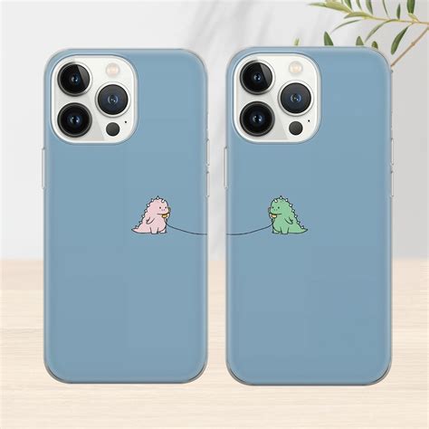 Cute Dinosaur Couple Matching Phone Case Matching Phone Cover Couple ...
