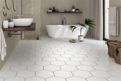 Margot Opal White Porcelain Tile | White porcelain tile, Octagon tile ...