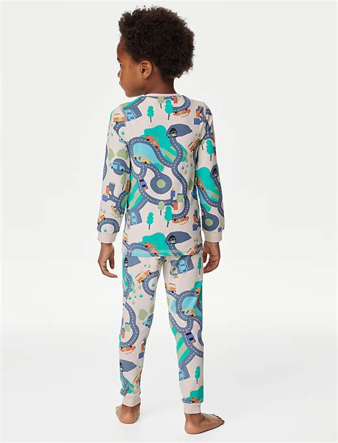 Buy Cotton Rich Car Pyjamas (1-8 Yrs) at Marks & Spencer