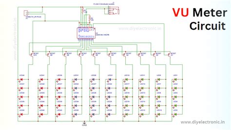 VU meter circuit lm3915 wiring diagram