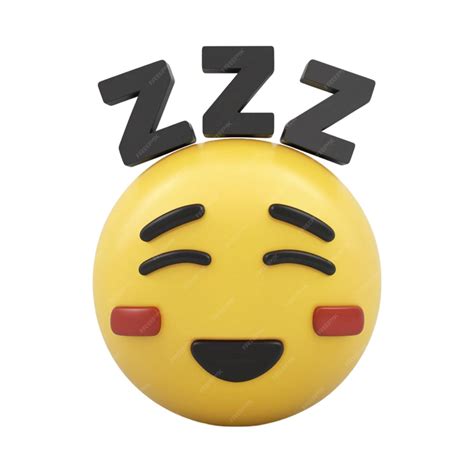 3D Sleeping face emoji with Zzz above the head isolated on white background | Premium AI ...